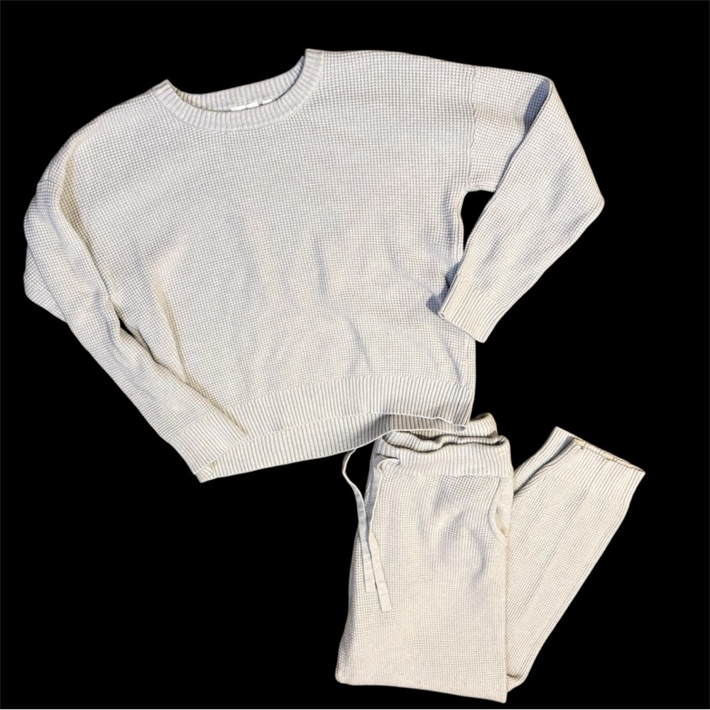 Cyrus Cream Knit Lounge Set